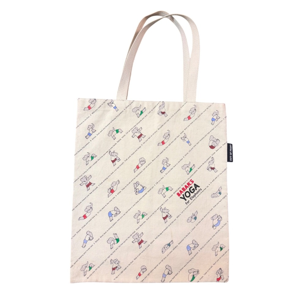 Out of Print Babar Yoga Tote Bag Unisex OS Cream Good Canvas Literary Print